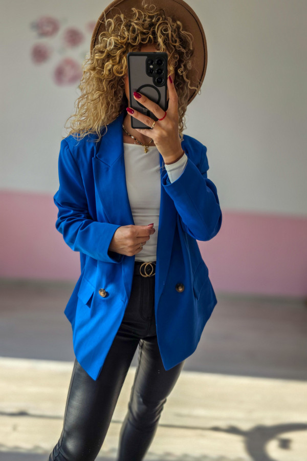 Chabrowa marynarka damska oversize 1