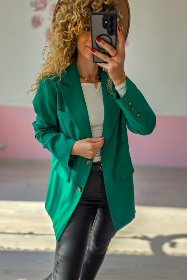Zielona marynarka damska 4