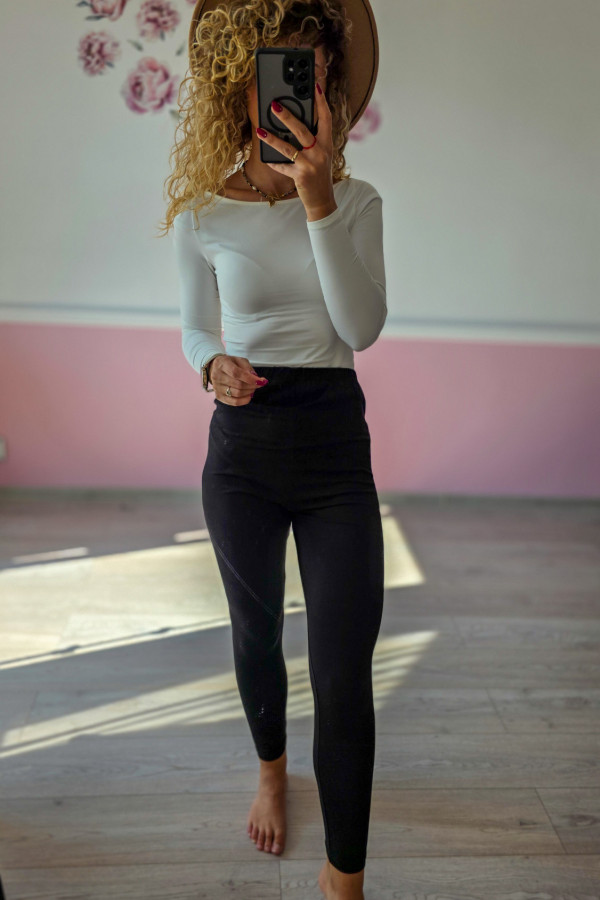 Czarne legginsy basic 1
