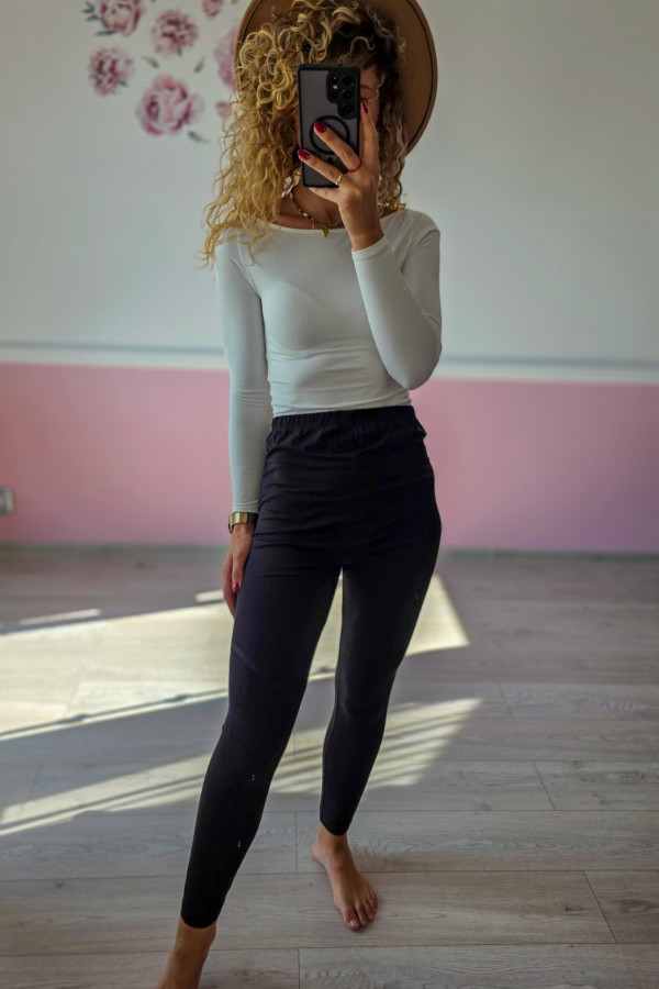 Czarne legginsy basic 2