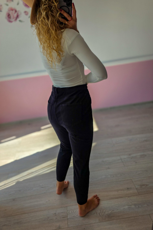 Czarne legginsy/ jegginsy damskie 3
