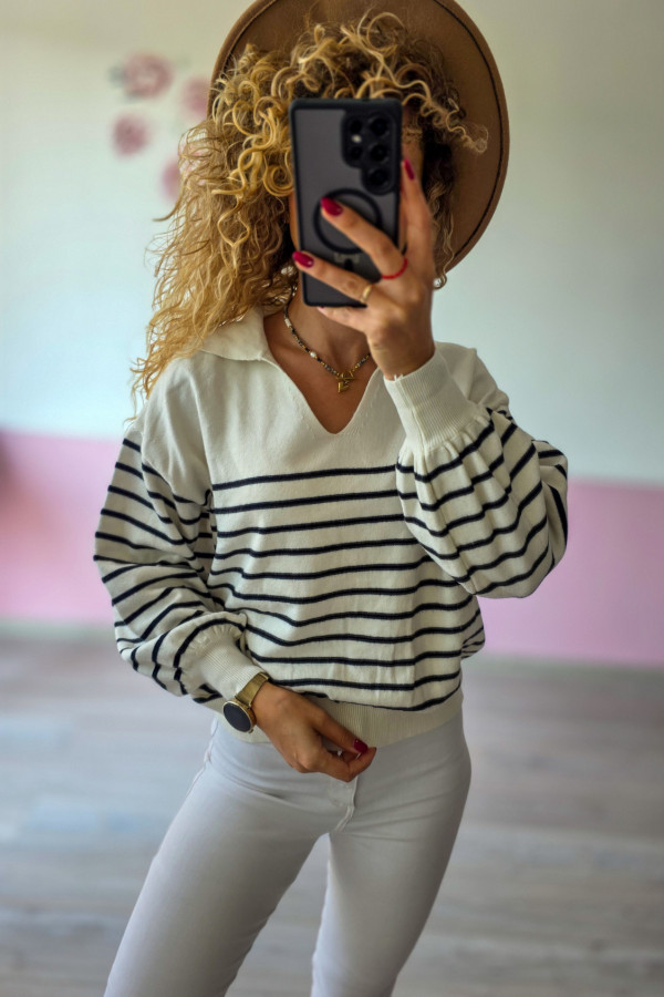 Sweter w paski M/L 1