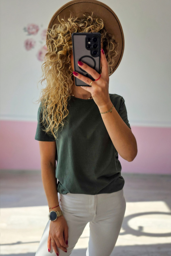 Butelkowa zieleń – klasyczny t-shirt XL/XXL