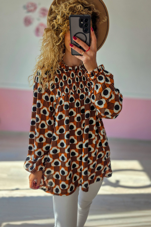 Wzorzysta bluzka boho