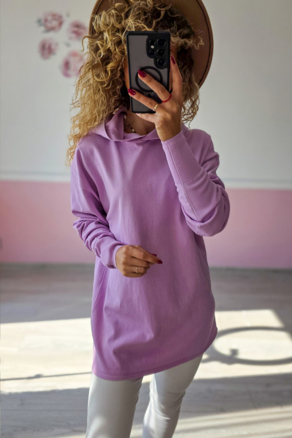 Fioletowa bluza oversize