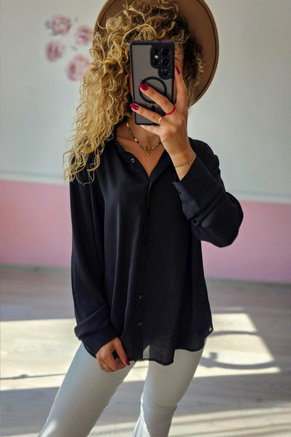 Czarna koszula oversize 1
