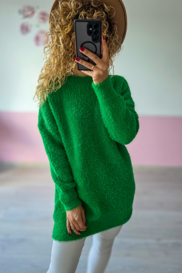 Sweter puszysty – zielony S/M
