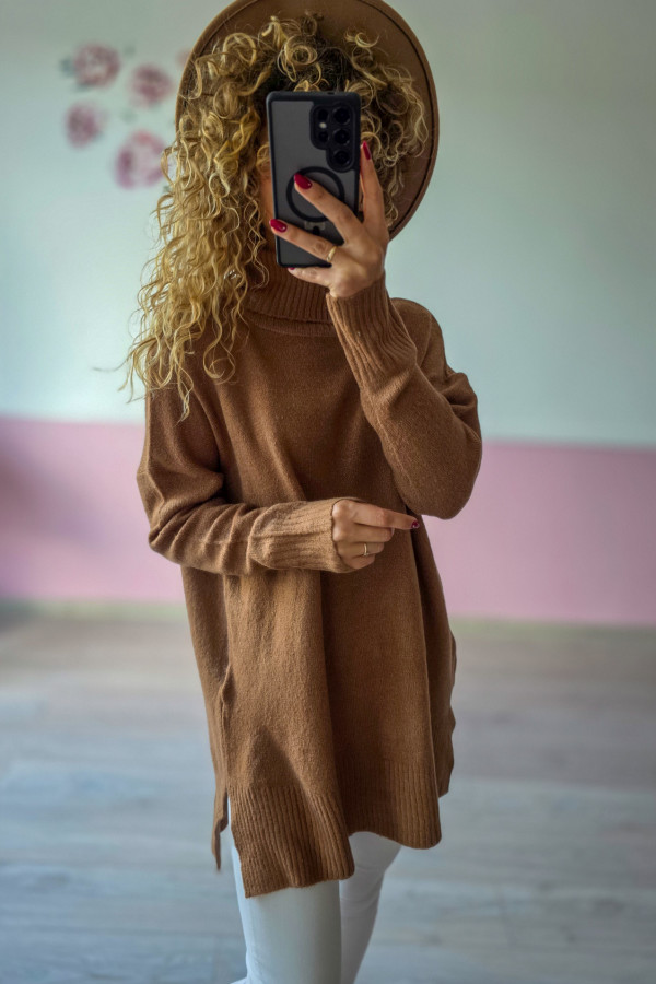 Sweter oversize – karmelowy S/M