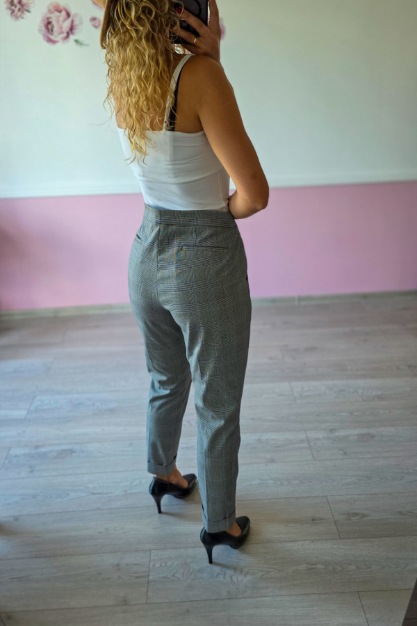 Szare spodnie w kratkę Ralph Lauren 4