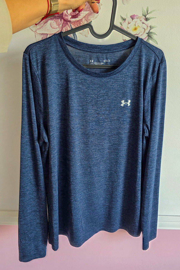 Granatowa sportowa męska koszulka z długim rękawem Under Armour 4XL/5XL 1