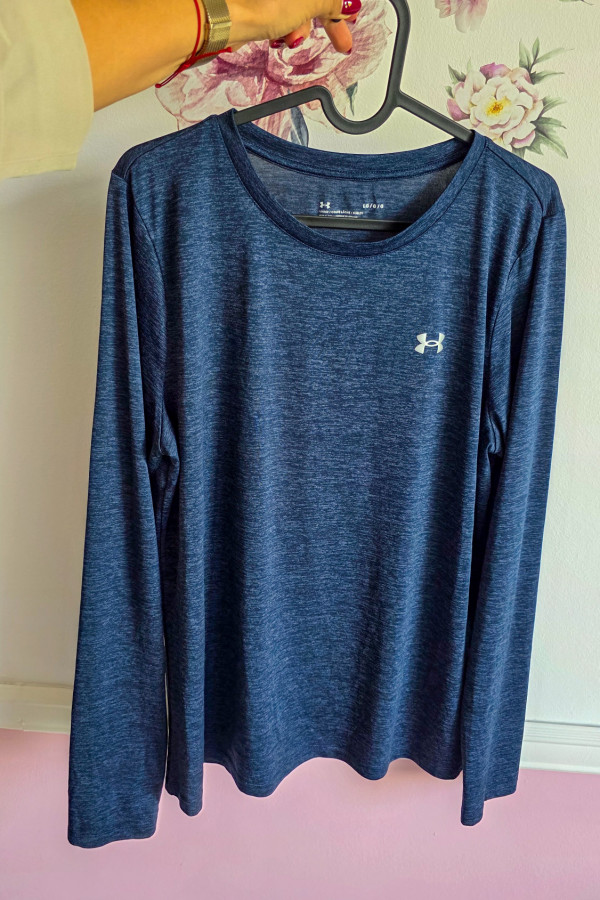 Granatowa sportowa męska koszulka z długim rękawem Under Armour 4XL/5XL
