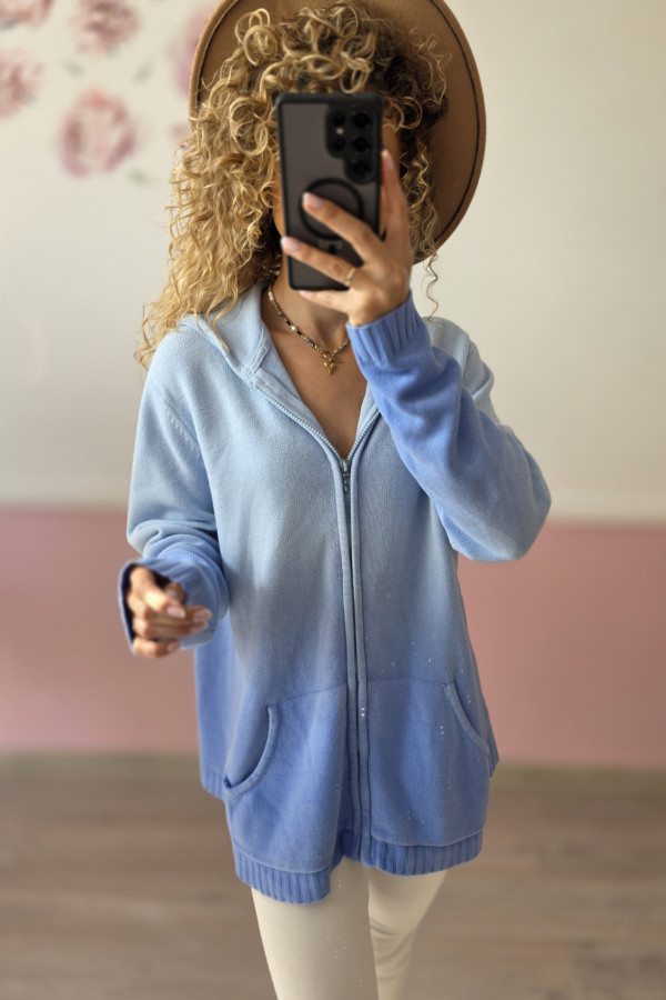 Kardigan ombre błękitny 5/6XL