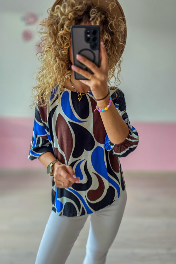 Bluzka damska w geometryczne wzory 1
