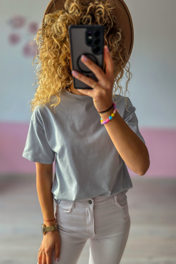 Błękitny T-shirt damskii 1