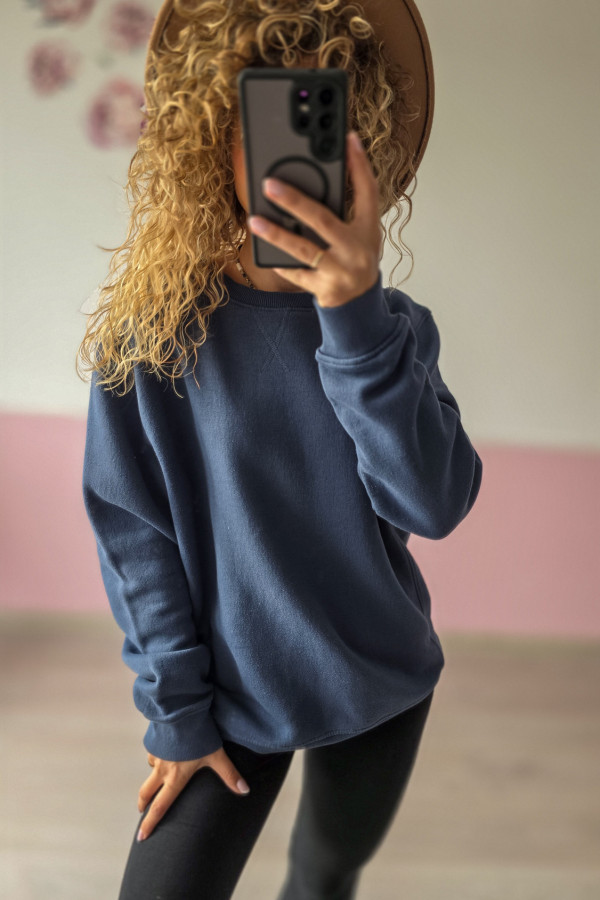 Bluza damska granatowa basic
