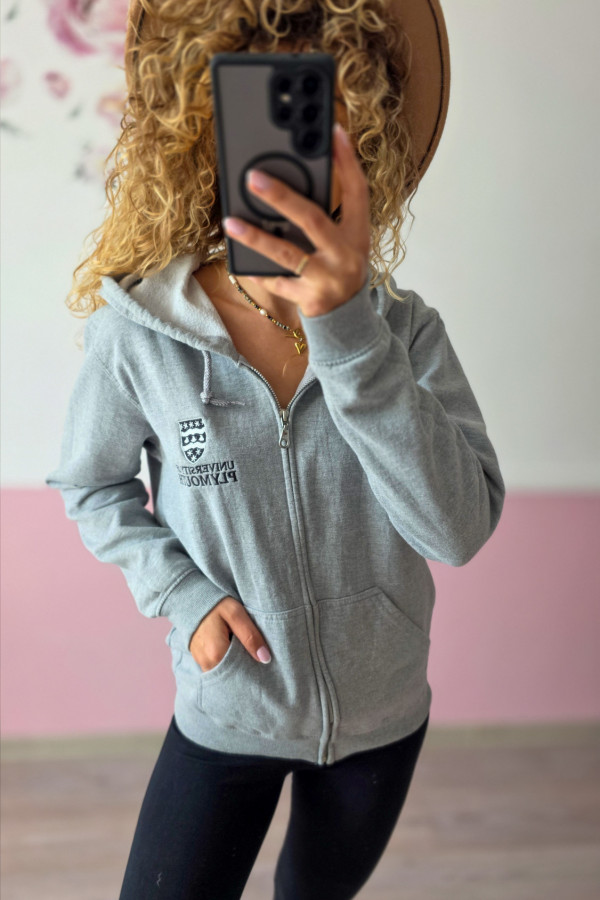 Bluza damska rozpinana szara
