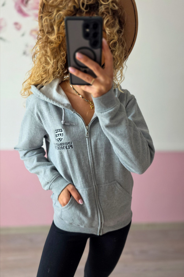 Bluza damska rozpinana szara 1