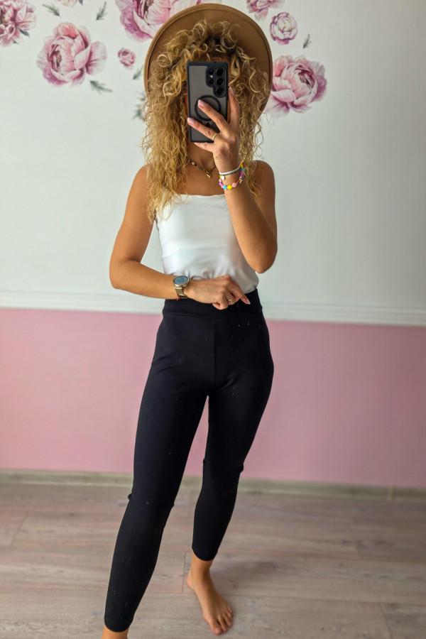 Czarne legginsy basic 1