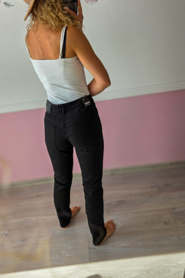 Czarne spodnie straight fit 3