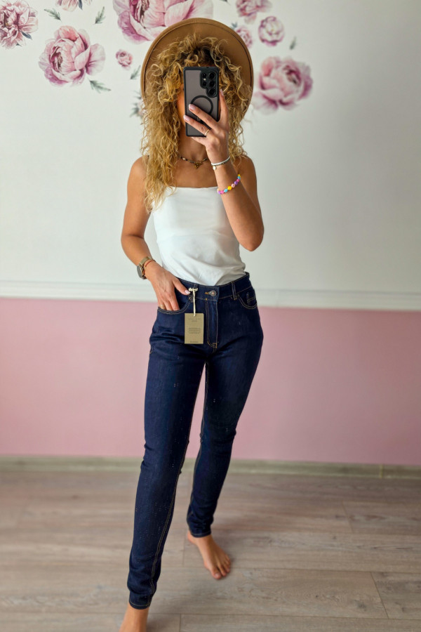 Ciemne jeansy slim fit 1