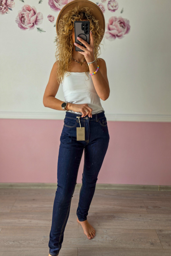 Ciemne jeansy slim fit 2