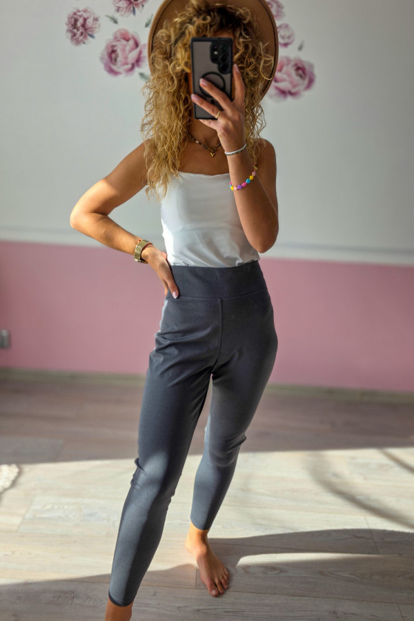 Grafitowe legginsy basic 2