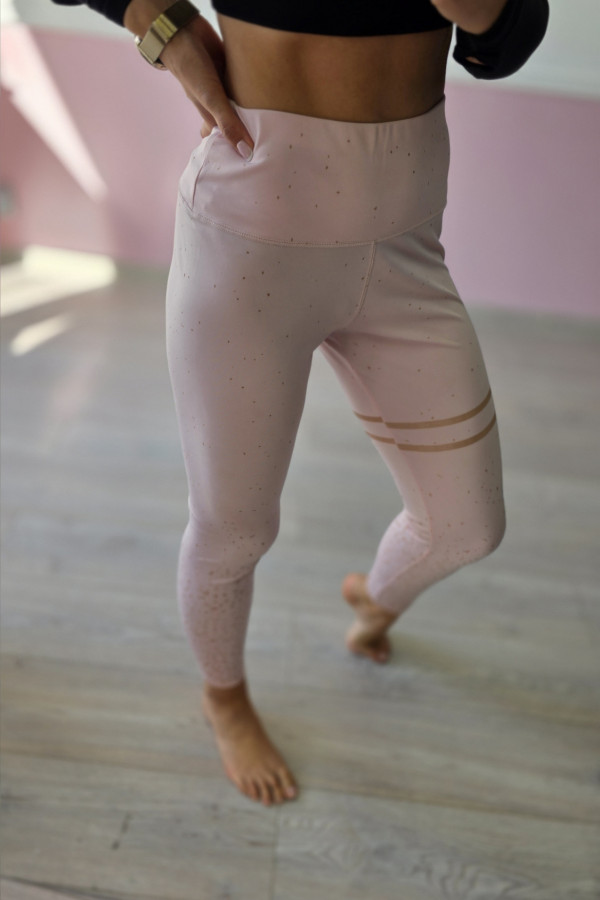 Legginsy w odcieniu pudrowego różu