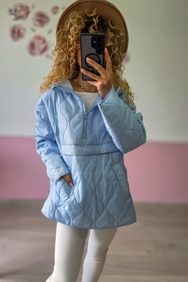Niebieska kurtka pikowana – lekka klasyka L/XL 2