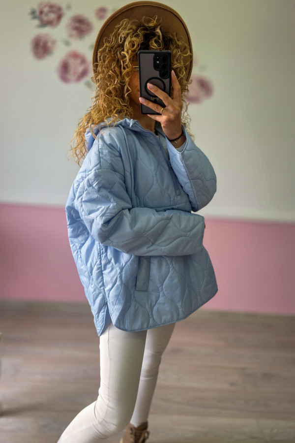 Niebieska kurtka pikowana – lekka klasyka L/XL 3