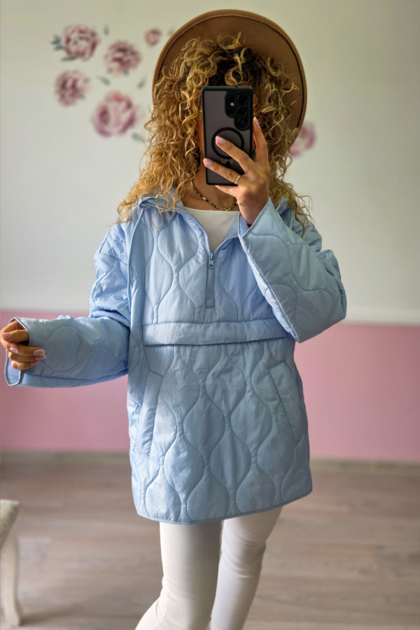 Niebieska kurtka pikowana – lekka klasyka L/XL 4