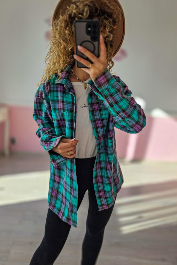 Koszula flanelowa męska oversize – idealna też dla kobiet 1