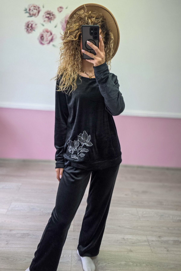 Welurowy komplet – czarny - C&A 1