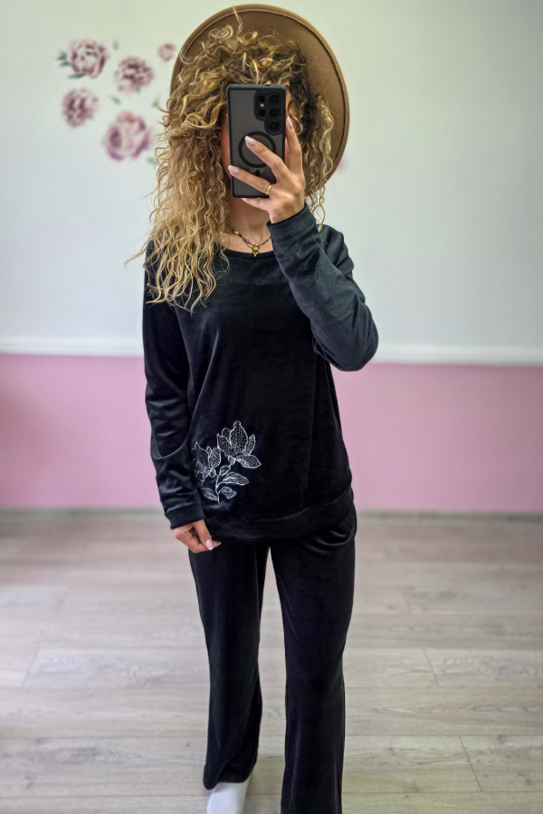 Welurowy komplet – czarny - C&A 2