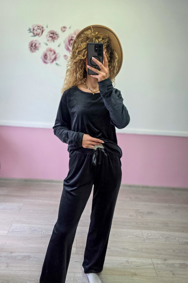 Welurowy komplet – czarny - C&A 3