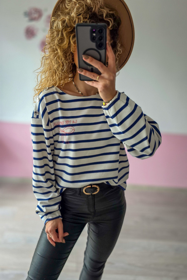 Bluza w paski w stylu marynarskim – La Vie Est Belle 1