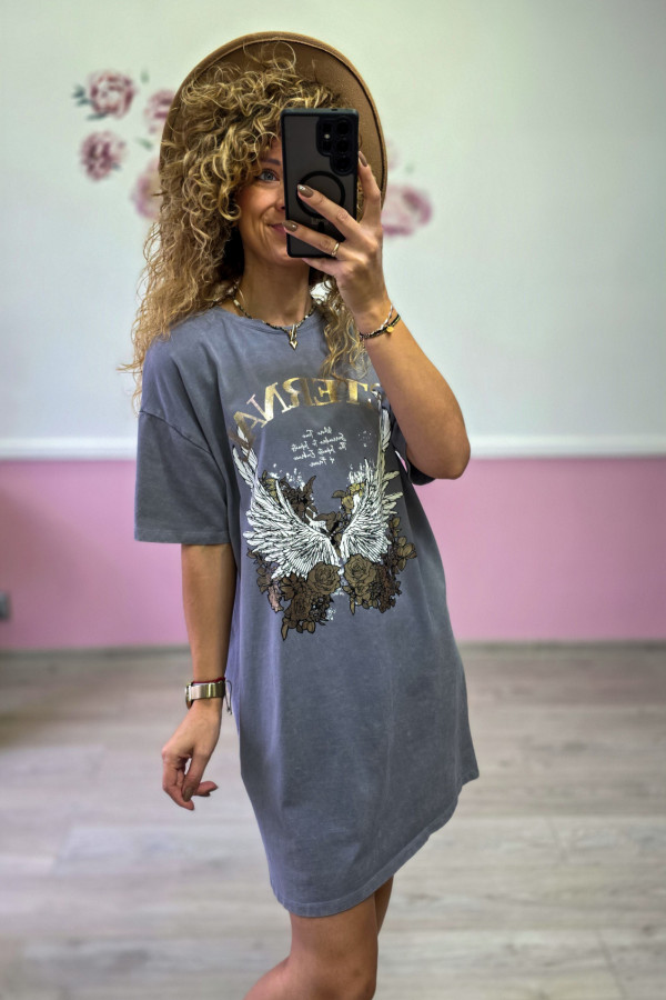 Sukienka / tunika z nadrukiem – 100% bawełna