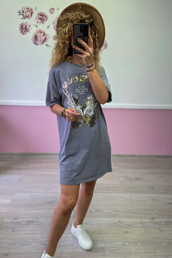 Sukienka / tunika z nadrukiem – 100% bawełna 3